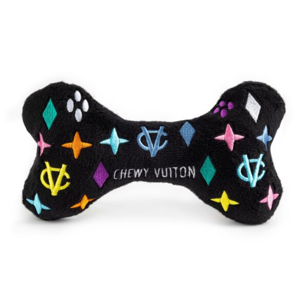 Chewy Vuiton Black Monogram Bone Toy - Image 3