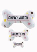 White Chewy Vuiton Bone Toy