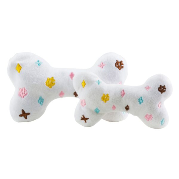 White Chewy Vuiton Bone Toy - Image 2